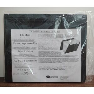 Creative Memories File Mate 13x11 Black Accordion File Scrapbook Storage NIP A12